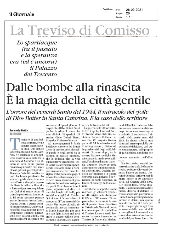 La Treviso di Comisso (Il Giornale, 26/02/2021)